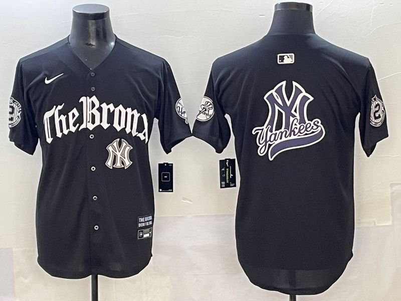Men 2025 New York Yankees Blank Black Five generations Joint Name Nike MLB Jersey style 15->new york yankees->MLB Jersey
